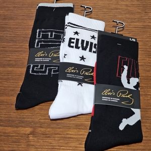 Elvis Presley Socks-Lot of 3-Brand New With Tags